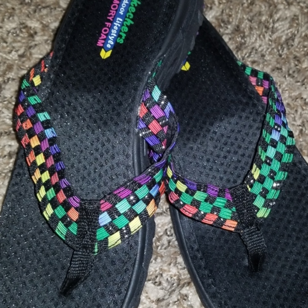 Skechers rainbow sandals